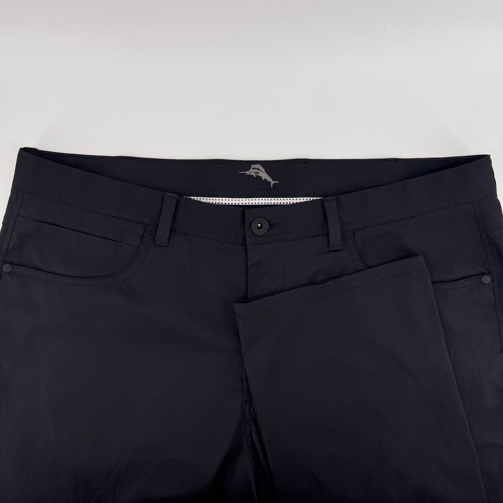 Tommy Bahama Boracay Performance Pants Mens 38x36 Black Stretch 5-Pocket